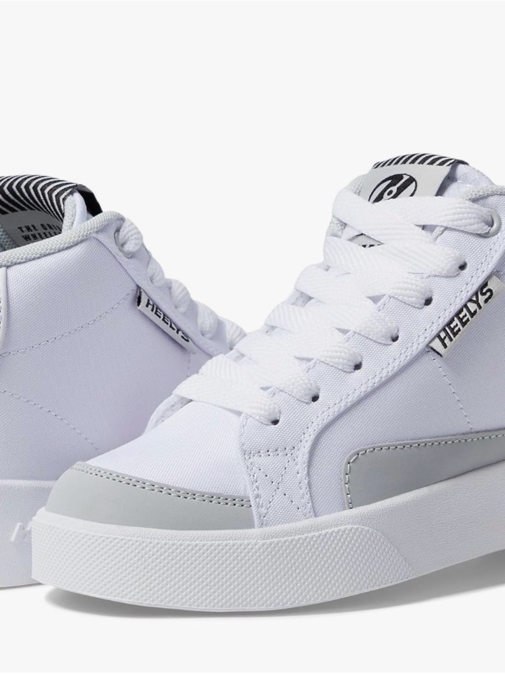 Heelys White High-Top Sneakers with Gray Accents